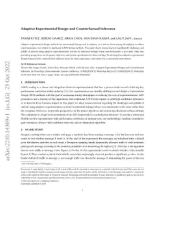 Adaptive Experimental Design and Counterfactual Inference