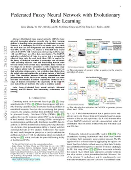 Federated Fuzzy Neural Network with Evolutionary Rule Learning