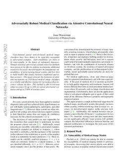 Adversarially Robust Medical Classification via Attentive Convolutional
  Neural Networks