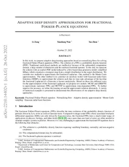 Adaptive deep density approximation for fractional Fokker-Planck
  equations
