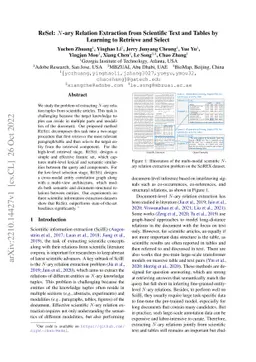 ReSel: N-ary Relation Extraction from Scientific Text and Tables by
  Learning to Retrieve and Select