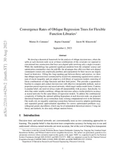 Convergence Rates of Oblique Regression Trees for Flexible Function
  Libraries