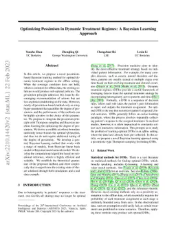 Optimizing Pessimism in Dynamic Treatment Regimes: A Bayesian Learning
  Approach