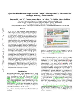 Question-Interlocutor Scope Realized Graph Modeling over Key Utterances
  for Dialogue Reading Comprehension