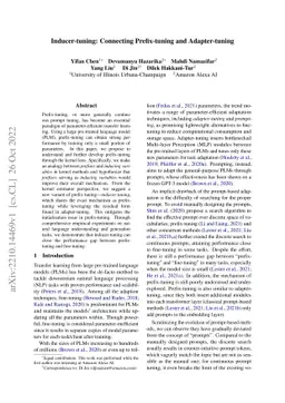 Inducer-tuning: Connecting Prefix-tuning and Adapter-tuning