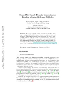 SimpleDG: Simple Domain Generalization Baseline without Bells and
  Whistles