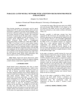 Parallel Gated Neural Network With Attention Mechanism For Speech
  Enhancement
