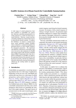 SentBS: Sentence-level Beam Search for Controllable Summarization