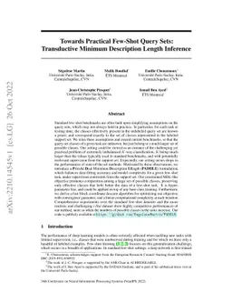 Towards Practical Few-Shot Query Sets: Transductive Minimum Description
  Length Inference