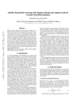 AdaMS: Deep Metric Learning with Adaptive Margin and Adaptive Scale for
  Acoustic Word Discrimination