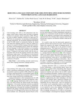 Reducing Language confusion for Code-switching Speech Recognition with
  Token-level Language Diarization