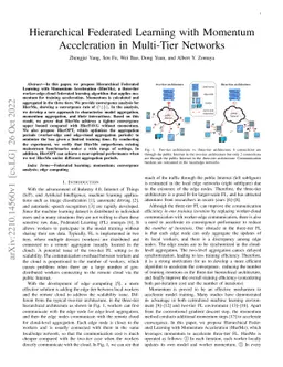 Hierarchical Federated Learning with Momentum Acceleration in Multi-Tier
  Networks