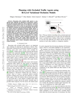 Planning with Occluded Traffic Agents using Bi-Level Variational
  Occlusion Models