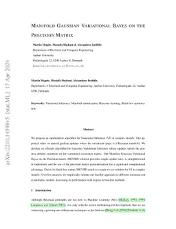 Manifold Gaussian Variational Bayes on the Precision Matrix