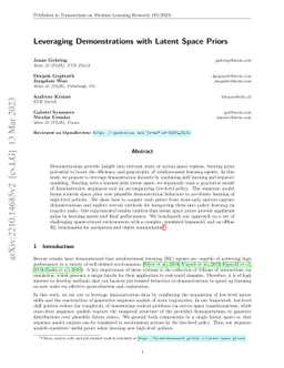 Leveraging Demonstrations with Latent Space Priors