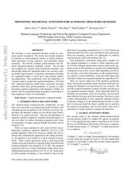 Monotonic segmental attention for automatic speech recognition