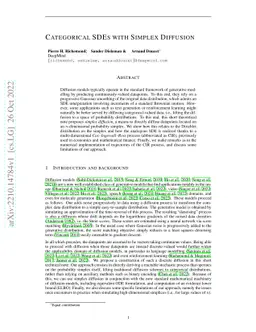 Categorical SDEs with Simplex Diffusion