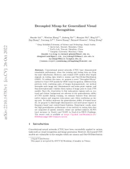 Decoupled Mixup for Generalized Visual Recognition