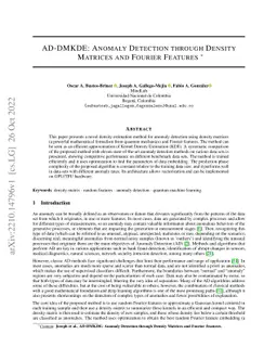 AD-DMKDE: Anomaly Detection through Density Matrices and Fourier
  Features