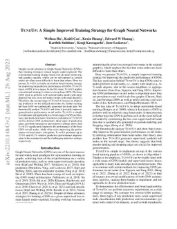 TuneUp: A Simple Improved Training Strategy for Graph Neural Networks