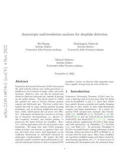 Anisotropic multiresolution analyses for deepfake detection