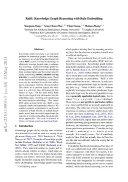 RulE: Knowledge Graph Reasoning with Rule Embedding