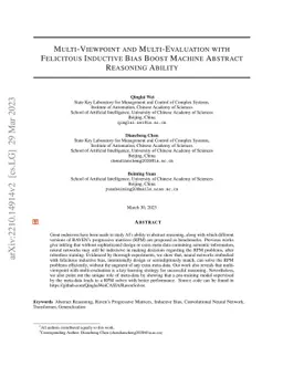 Multi-Viewpoint and Multi-Evaluation with Felicitous Inductive Bias
  Boost Machine Abstract Reasoning Ability