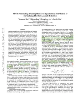 AltUB: Alternating Training Method to Update Base Distribution of
  Normalizing Flow for Anomaly Detection