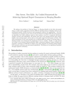 One Arrow, Two Kills: An Unified Framework for Achieving Optimal Regret
  Guarantees in Sleeping Bandits