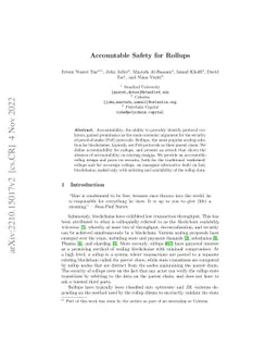 Accountable Safety for Rollups