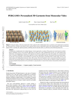 PERGAMO: Personalized 3D Garments from Monocular Video