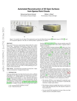 Automated Reconstruction of 3D Open Surfaces from Sparse Point Clouds
