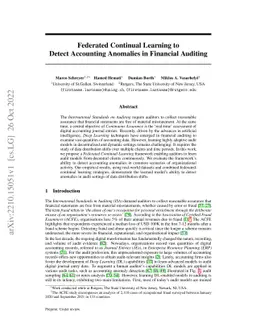 Federated Continual Learning to Detect Accounting Anomalies in Financial
  Auditing