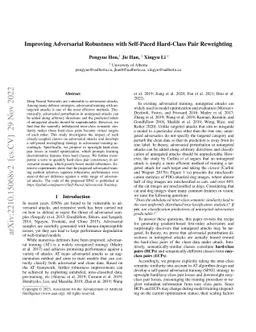 Improving Adversarial Robustness with Self-Paced Hard-Class Pair
  Reweighting