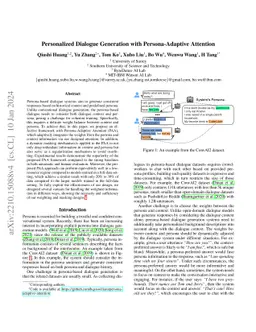 Personalized Dialogue Generation with Persona-Adaptive Attention