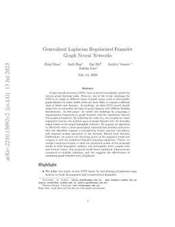 Generalized Laplacian Regularized Framelet Graph Neural Networks