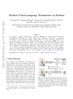 Masked Vision-Language Transformer in Fashion