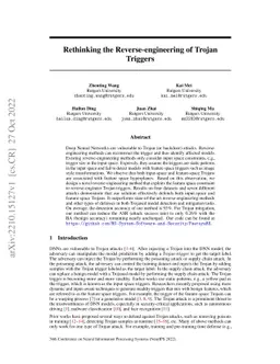 Rethinking the Reverse-engineering of Trojan Triggers