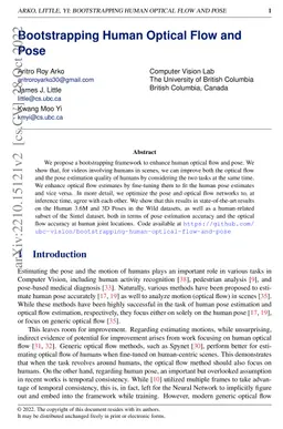 Bootstrapping Human Optical Flow and Pose