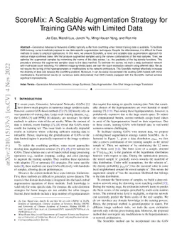 ScoreMix: A Scalable Augmentation Strategy for Training GANs with
  Limited Data