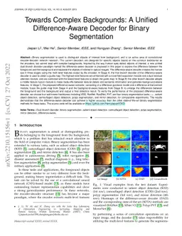 Towards Complex Backgrounds: A Unified Difference-Aware Decoder for
  Binary Segmentation
