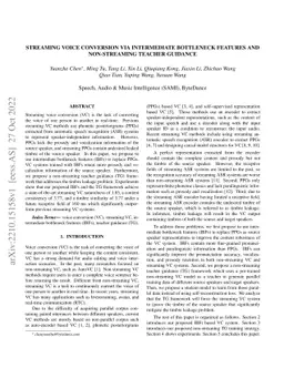 Streaming Voice Conversion Via Intermediate Bottleneck Features And
  Non-streaming Teacher Guidance