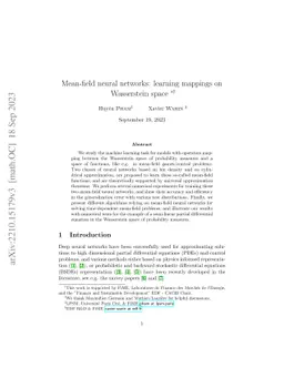 Mean-field neural networks: learning mappings on Wasserstein space