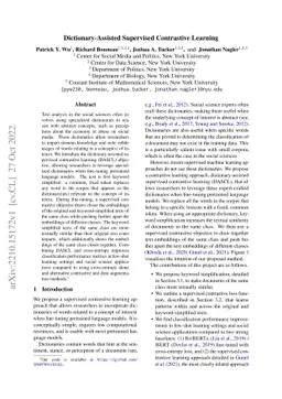 Dictionary-Assisted Supervised Contrastive Learning