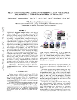Multi-view Contrastive Learning with Additive Margin for Adaptive
  Nasopharyngeal Carcinoma Radiotherapy Prediction