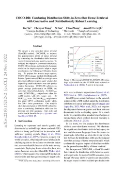 COCO-DR: Combating Distribution Shifts in Zero-Shot Dense Retrieval with
  Contrastive and Distributionally Robust Learning