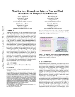 Modeling Inter-Dependence Between Time and Mark in Multivariate Temporal
  Point Processes