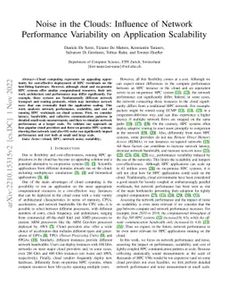 Noise in the Clouds: Influence of Network Performance Variability on
  Application Scalability