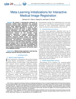 Meta-Learning Initializations for Interactive Medical Image Registration