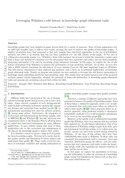 Leveraging Wikidata's edit history in knowledge graph refinement tasks